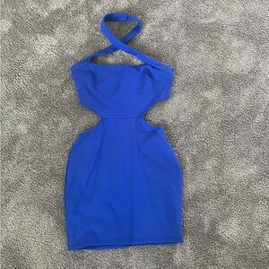 by the way. Royal Blue Backless Dress